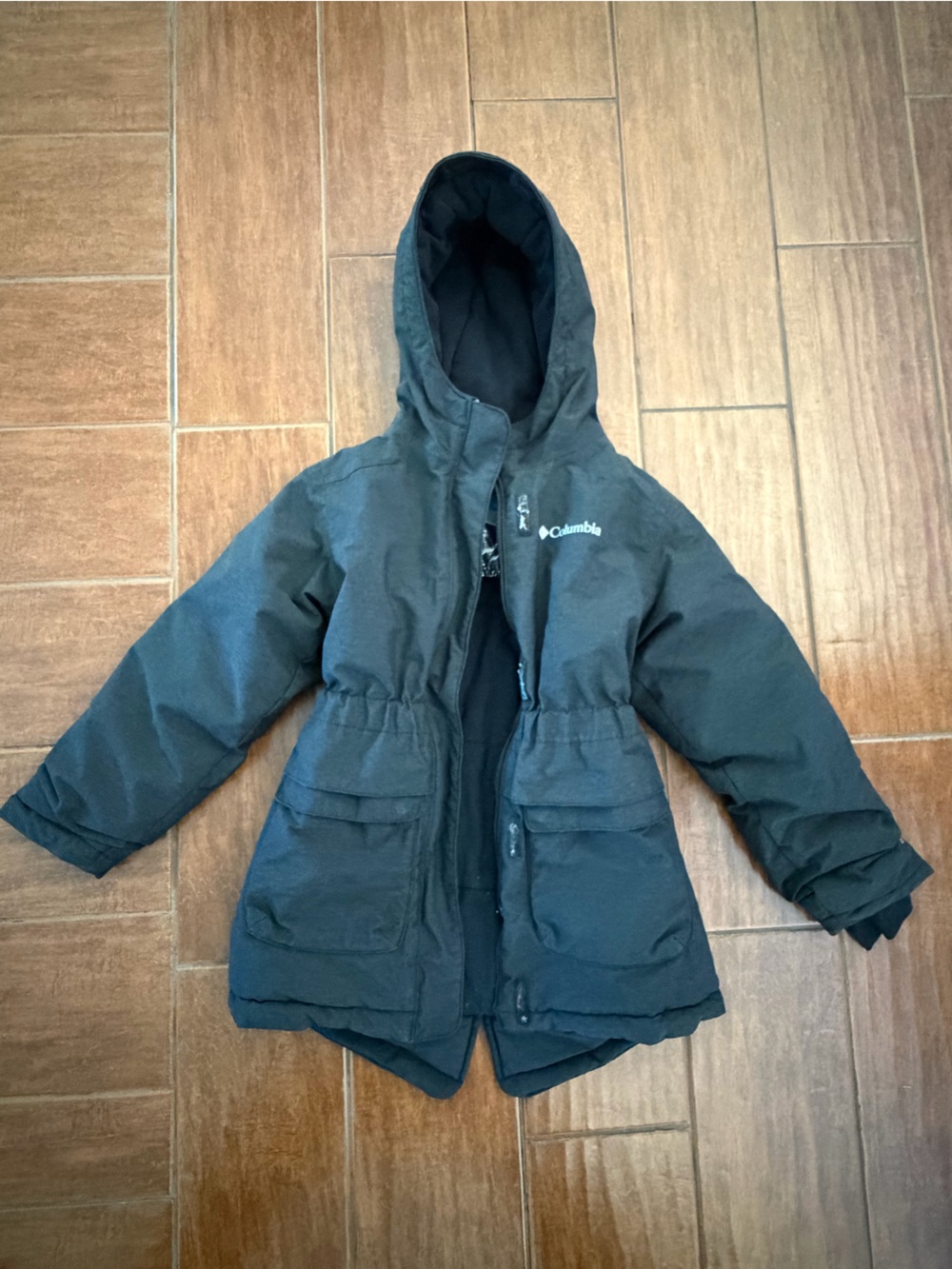 Columbia Black Hooded Puffer Jacket